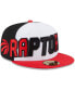 Фото #1 товара Men's White and Red Toronto Raptors Back Half 9FIFTY Fitted Hat