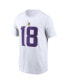 Фото #2 товара Men's Justin Jefferson White Minnesota Vikings Player Name and Number T-shirt