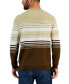 Фото #2 товара Men's Dylan Merino Striped Long Sleeve Crewneck Sweater, Created for Macy's