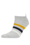 Erkek Çizgili 5li Pamuklu Patik Çorap C0136AXNS