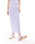 ASOS DESIGN seamless sculpting broderie midi skirt co-ord in lilac lila, XS - EU 32-34 - фото #8