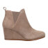 TOMS Kelsey Wedge Booties Womens Beige Casual Boots 10014174T