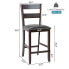 Фото #3 товара 2-Pieces Bar Stools Counter Height Chairs w/ PU Leather Seat