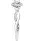 ფოტო #3 პროდუქტის Diamond Princess Twist-Shank Engagement Ring (1/4 ct. t.w.) in 14k White gold