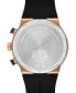 ფოტო #3 პროდუქტის Men's Swiss Chronograph Bold Black Silicone Strap Watch 44mm