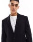 ASOS DESIGN slim fit wool mix suit jacket in black twill Черный, Chest 36 Regular - фото #3