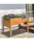 Фото #3 товара 4' x 2' x 3' Wooden Elevated Garden Planter Bed w/ Funnel Design