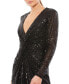 ფოტო #2 პროდუქტის Women's Ieena Sequin Knotted Long Sleeve Midi Dress