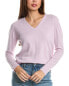 Forte Cashmere Coverstitch V-Neck Cashmere Sweater Women's