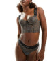 Фото #6 товара Tommy Jeans Signature lace bustier bra in charcoal grey