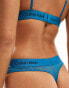 Calvin Klein CK 96 animal lace modern thong in blue