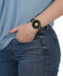ფოტო #4 პროდუქტის Women's Palazzo Empire Black Leather Strap Watch 39mm