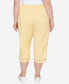ფოტო #2 პროდუქტის Plus Size Charleston Twill Capri Pants with Lace Inset Bottom