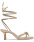 Фото #2 товара Women's Maison Ankle-Tie Bow Kitten-Heel Dress Sandals