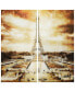 Фото #1 товара "Eiffel Tower Ab" Frameless Free Floating Tempered Glass Panel Graphic Wall Art Set of 2, 72" x 36" x 0.2" Each