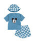 ფოტო #1 პროდუქტის Lion King Mickey Mouse Simba Baby T-Shirt Bike Shorts and Hat 3 Piece Infant Boys