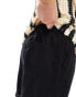 New Look linen blend pull on shorts in black