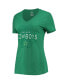 ფოტო #3 პროდუქტის Women's Kelly Green Dallas Cowboys Celtic Knot Logo V-Neck T-shirt