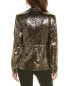 French Connection Alara Molten Metallic Suit Jacket Women's Gold 0