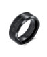 Plain Simple Wide Beveled Titanium Unisex Couples Wedding Band Ring For Men Women Comfort Fit 8MM