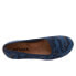 Softwalk Sicily S1861-462 Womens Blue Leather Slip On Ballet Flats Shoes 5.5