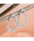 ფოტო #3 პროდუქტის Women's Silver Bling Teardrop Earrings