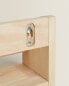 Children’s wooden shelf with front bar