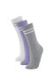 Kadın 3lü Pamuklu Uzun Çorap A5878axns