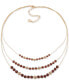 ფოტო #1 პროდუქტის Gold-Tone Bead & Pavé Fireball Layered Necklace, 16" + 3" extender