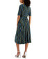 ფოტო #2 პროდუქტის Women's Printed Fit & Flare Tie-Waist Dress