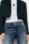 Фото #4 товара Джинсы trf straight cropped с низкой посадкой ZARA