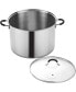 Фото #2 товара Stockpot Large pot Sauce Pot Induction Pot With Lid Professional Stainless Steel 24 Quart, with Stay-Cool Handles, silver