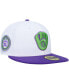 Фото #2 товара Men's White Milwaukee Brewers 50th Anniversary Side Patch 59FIFTY Fitted Hat