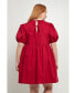 ფოტო #3 პროდუქტის Plus Size Asymmetrical Baby doll Mini with Back Spaghetti Ties