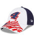 Фото #1 товара Men's White, Blue Kevin Harvick 9FORTY Americana Snapback Adjustable Hat