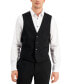 ფოტო #1 პროდუქტის Men's Slim-Fit Black Solid Suit Vest, Created for Macy's