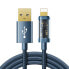 Фото #1 товара Kabel do iPhone USB - Lightning do ładowania i transmisji danych 2.4A 20W 1.2m niebieski