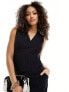 4th & Reckless tailored asymmetric button detail waistcoat co-ord in navy pinstripe 40 - фото #1