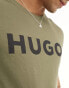 Фото #3 товара HUGO RED Dulivio logo t-shirt in khaki