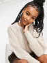 Фото #2 товара Only Petite exclusive ribbed balloon sleeve jumper in cream