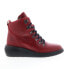 Фото #1 товара Fly London Bika BIKA501FLY-003 Womens Red Leather Lace Up Casual Dress Boots