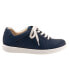 Фото #1 товара Trotters Adore T2117-400 Womens Blue Leather Lace Up Lifestyle Sneakers Shoes