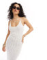 Фото #3 товара Mango crochet beach maxi dress in white