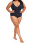 Miraclesuit Pin Point Oceanus Tummy Control One Piece Swimsuit, Midnight, 14