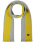 ფოტო #1 პროდუქტის Men's Thick Wool Blend Side Stripe Logo Scarf