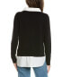 Фото #2 товара Alashan Cashmere Montage Shirttail Cashmere-Blend Sweater Women's Black S