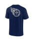 Фото #3 товара Men's and Women's Navy Tennessee Titans Super Soft Short Sleeve T-shirt