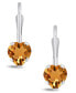 ფოტო #5 პროდუქტის Gemstone Leverback Earrings in 10K White Gold