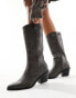 Glamorous western knee boots in Grey