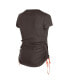 ფოტო #3 პროდუქტის Women's Brown Cleveland Browns Ruched Side T-Shirt